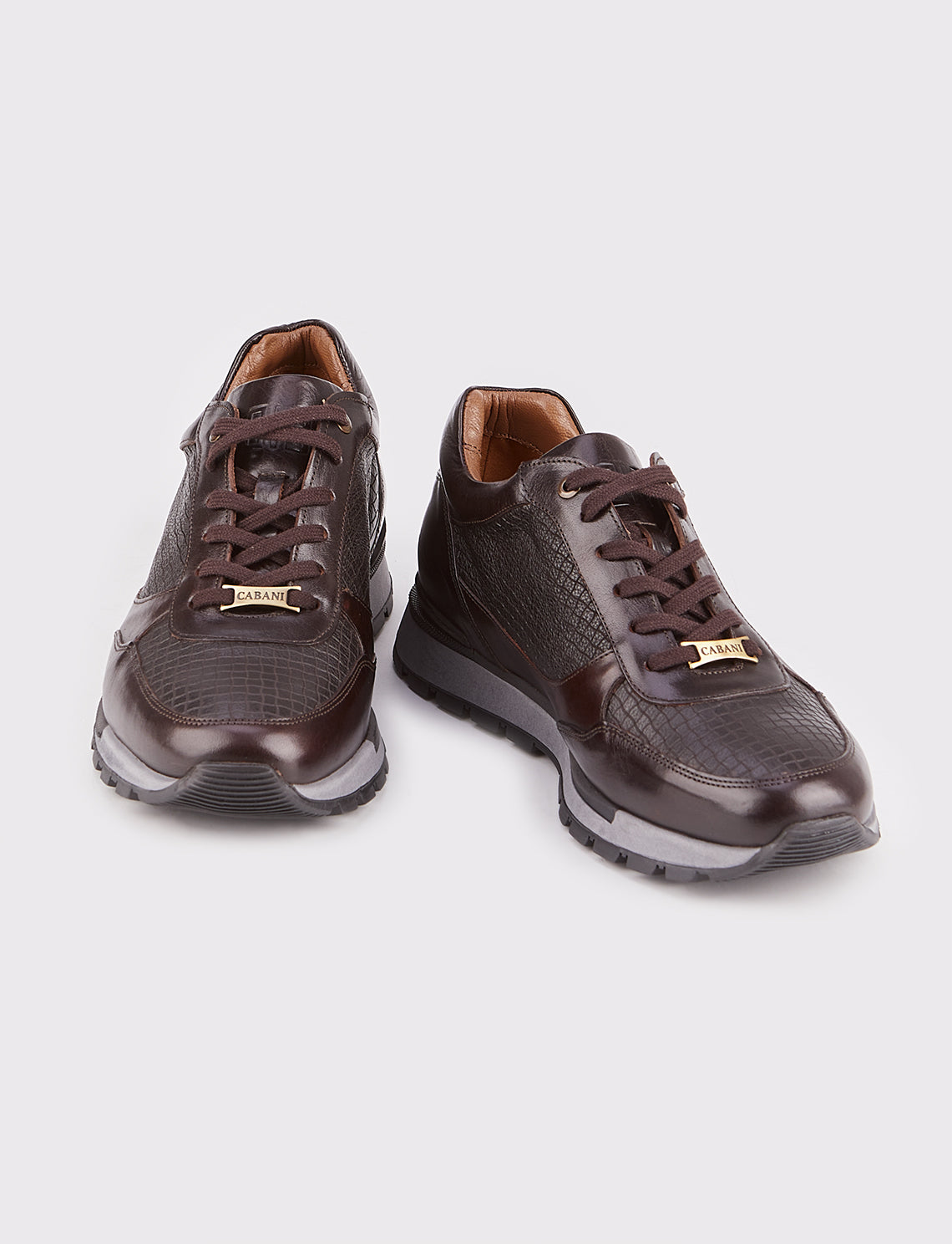 Cabani 460C548 Erkek  sneaker &spor 1017 Kahve Flap-Kahve ufuk kroko