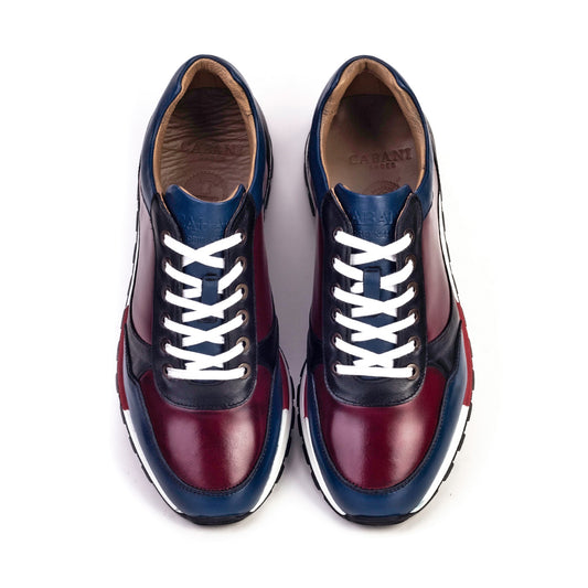 Cabani 460C548 Erkek %100 Hakiki Deri sneaker &spor 434 Siyah King - Bordo Suet - Siyah Deri