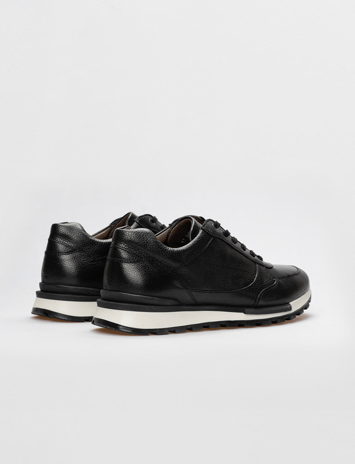 Cabani 460C548 Erkek %100 Hakiki Deri sneaker &spor 464 Siyah Ufak Kırma