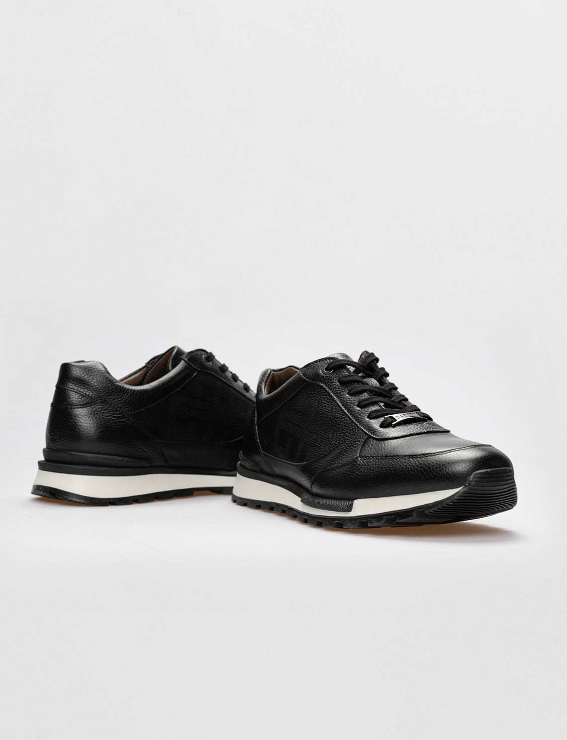 Cabani 460C548 Erkek %100 Hakiki Deri sneaker &spor 464 Siyah Ufak Kırma