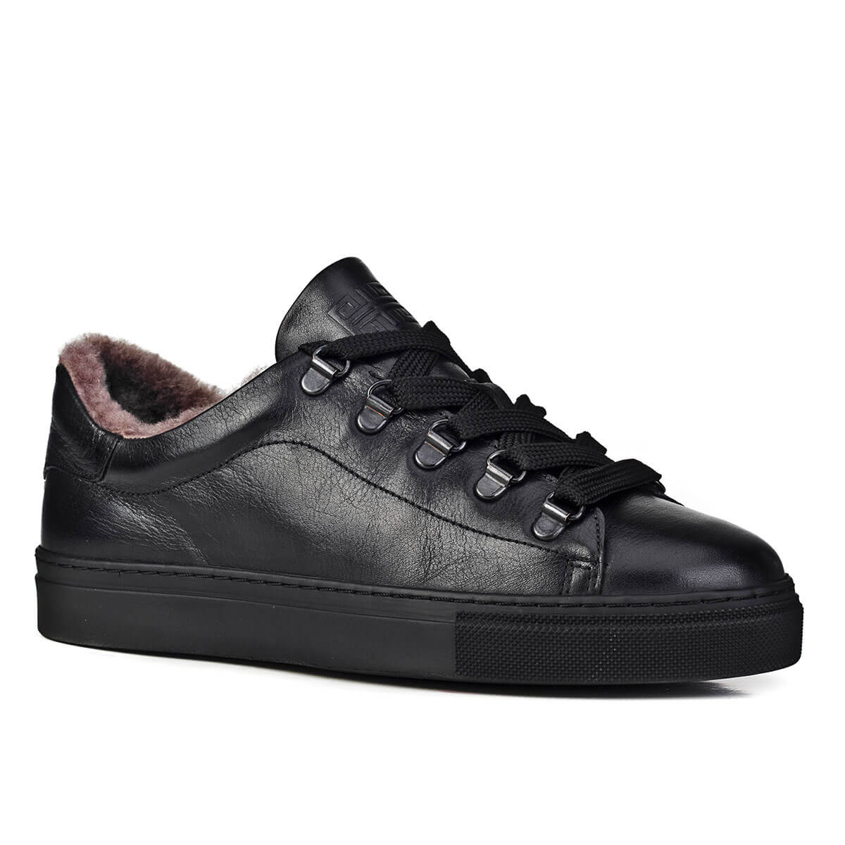 Cabani 136K1471 Kadın %100 Hakiki Deri sneaker &spor Siyah