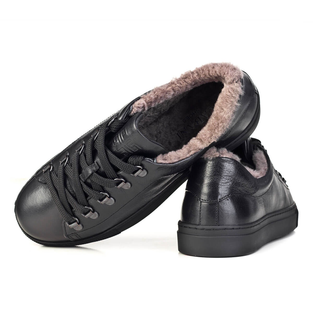 Cabani 136K1471 Kadın %100 Hakiki Deri sneaker &spor Siyah