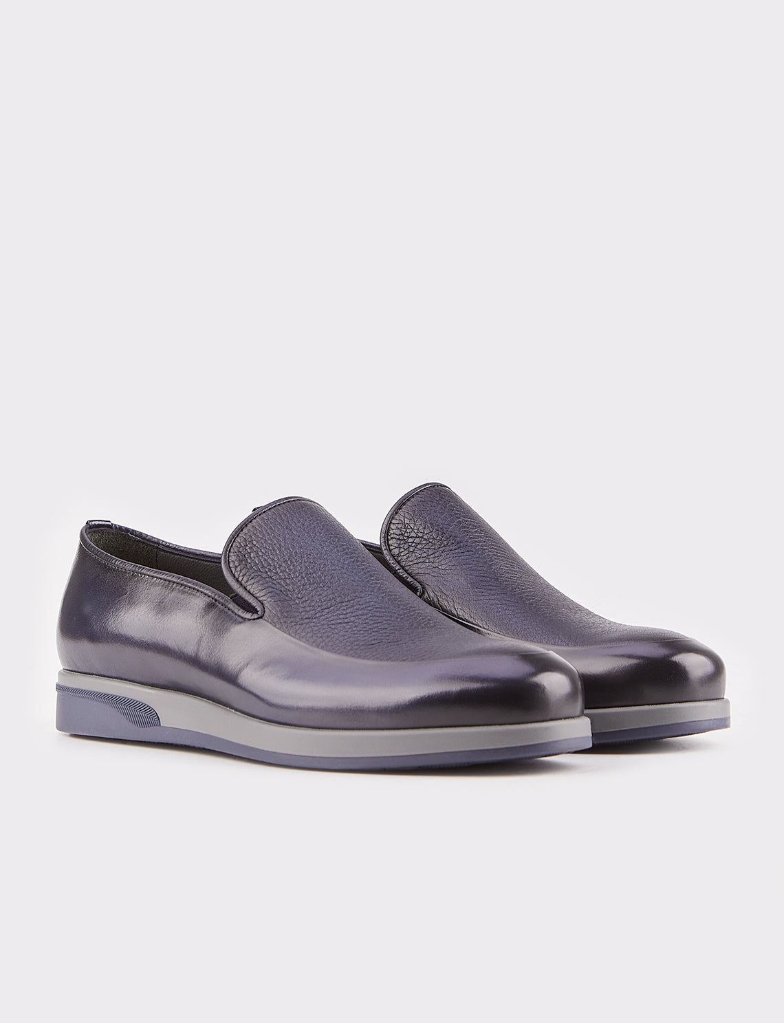 Cabani 5461 Erkek %100 Hakiki Deri Klasik Ayakkabı Mavi