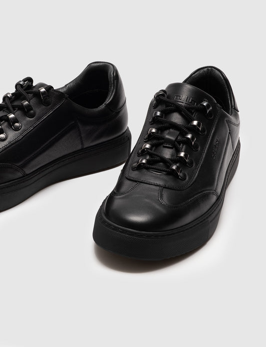 Cabani 454M1448 Erkek %100 Hakiki Deri sneaker &spor 400 Siyah Napa