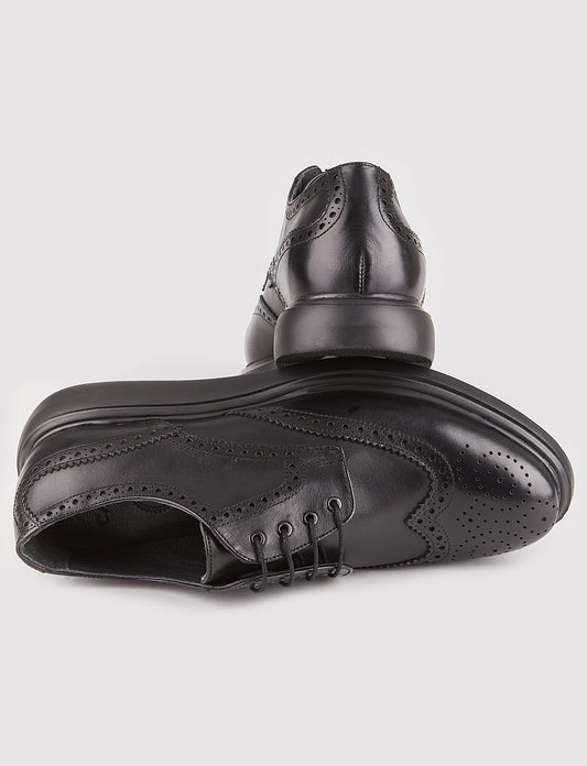 Cabani 114M506 Erkek %100 Hakiki Deri Günlük Ayakkabı 017 Siyah Antik-Siyah Geyik