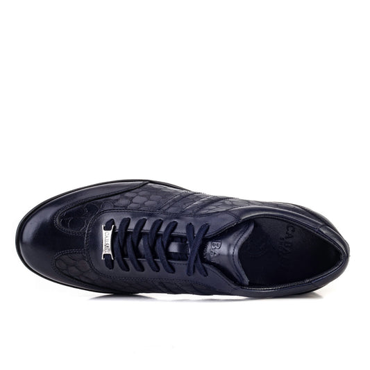 Cabani 251M726 Erkek  Günlük Ayakkabı 435 Lacivert Küçük Kroko-Lacivert Deri