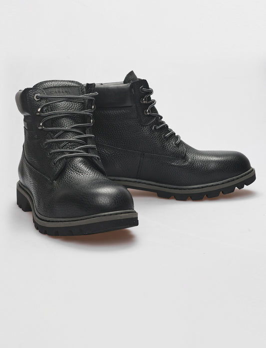 Cabani 373H763 Erkek %100 Hakiki Deri Klasik Bot 426 Siyah Kırma