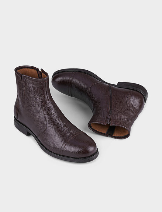 Cabani 319E759 Erkek %100 Hakiki Deri Klasik Bot 327 Kahve Kırma Floter