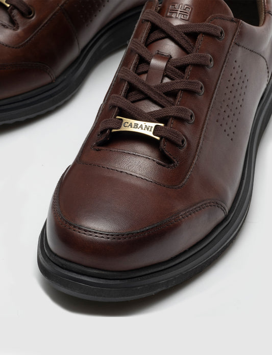 Cabani 144M1199B Erkek %100 Hakiki Deri Günlük Ayakkabı Kahverengi