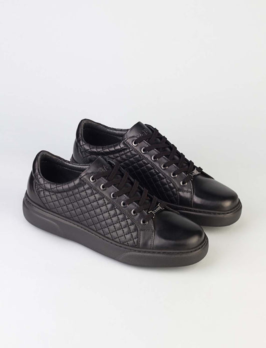 Cabani 162M995C Erkek %100 Hakiki Deri sneaker &spor 017 -Siyah Analin