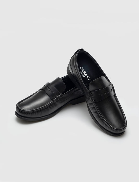 Cabani 121K284 Erkek %100 Hakiki Deri loafer & makosen 017 Siyah Antik-Siyah Geyik