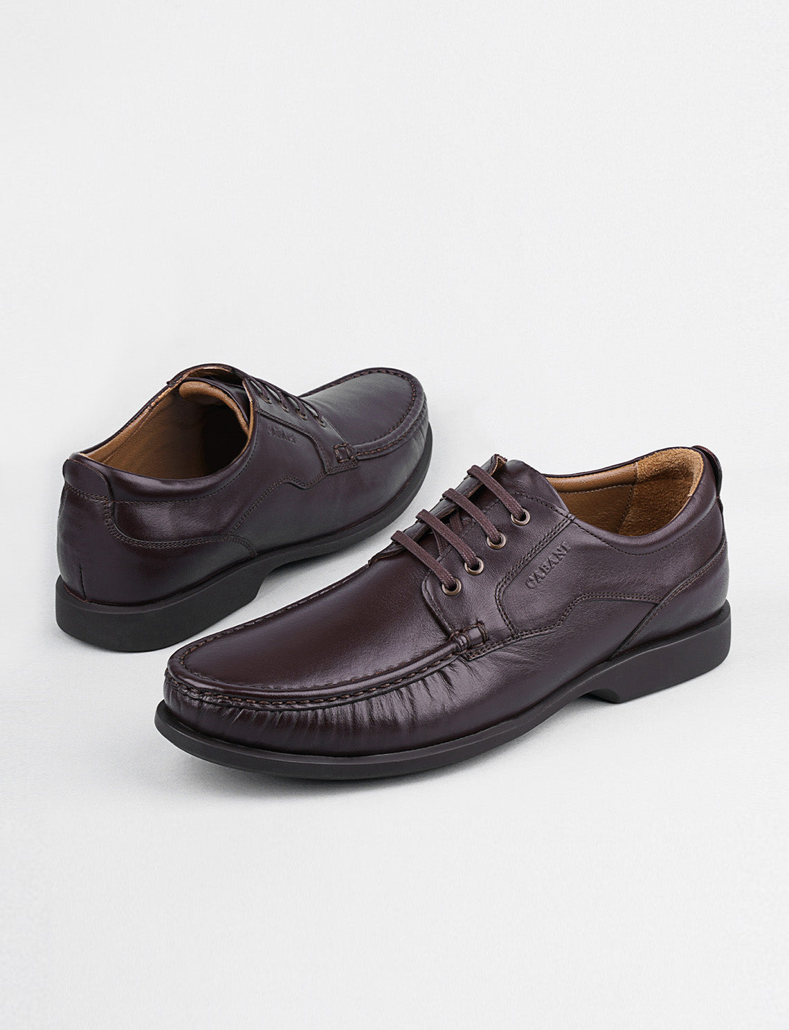 Men Brown Genuine Leather Lace Up Front Casual Shoes