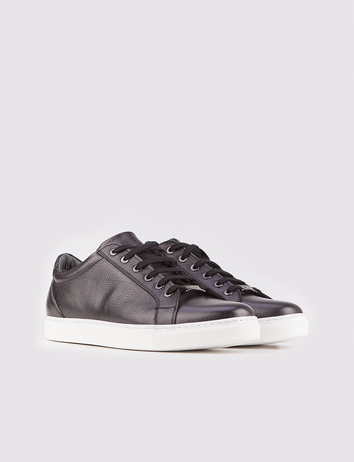 Cabani 312B995 Erkek %100 Hakiki Deri sneaker &spor 464 Siyah Ufak Kırma