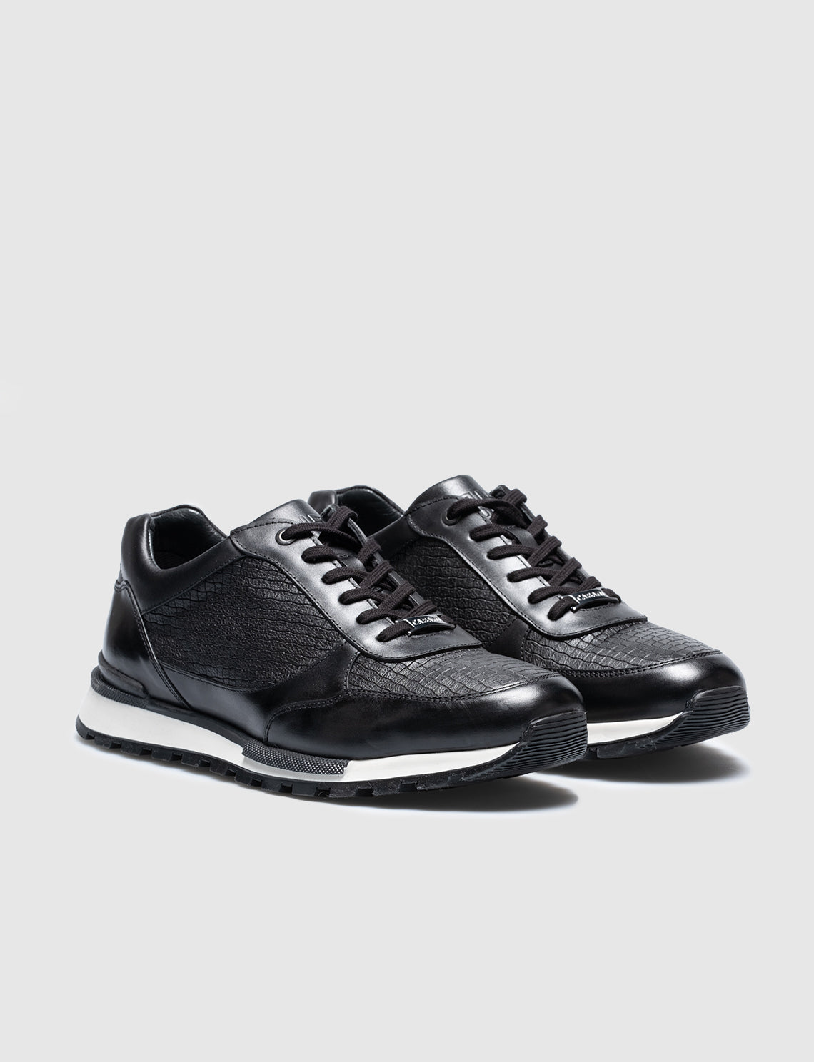 Cabani 460C548 Erkek %100 Hakiki Deri sneaker &spor Siyah