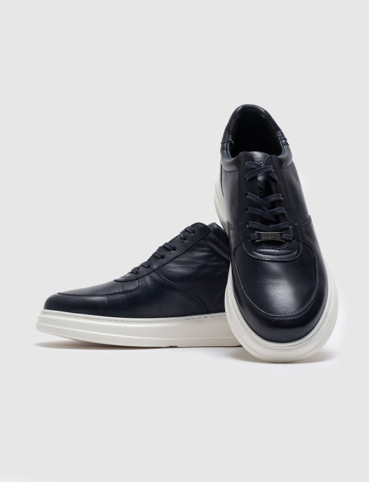 Cabani 184M1410 Erkek %100 Hakiki Deri sneaker &spor 790 Lacivert Antik