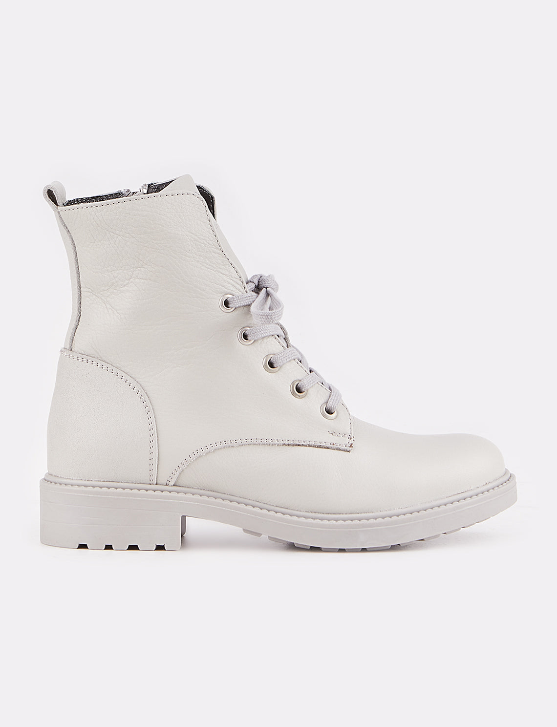 Cabani 261E1452 Kadın %100 Hakiki Deri Sneaker Bot 1076 Gri Ufak Kırma