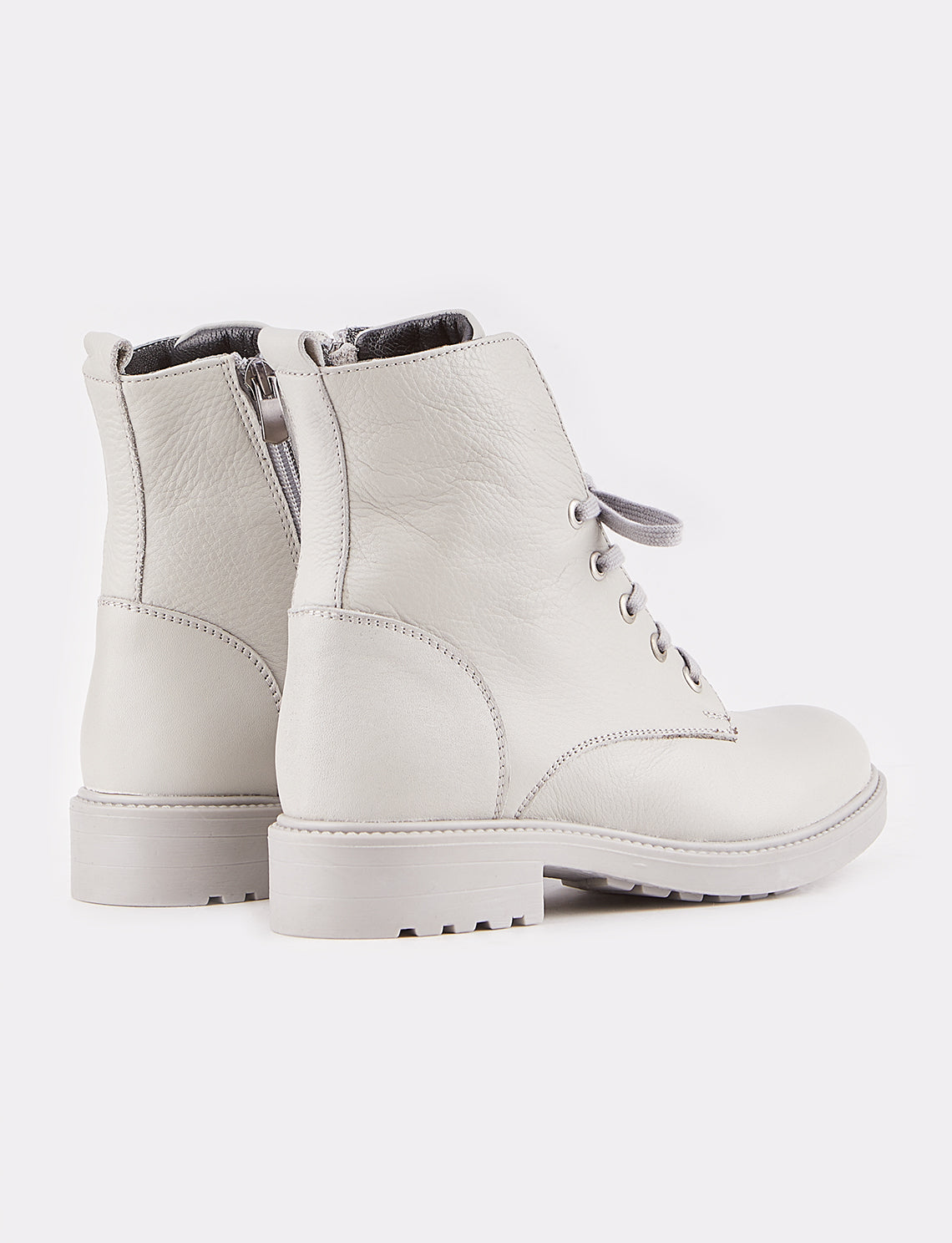 Cabani 261E1452 Kadın %100 Hakiki Deri Sneaker Bot 1076 Gri Ufak Kırma