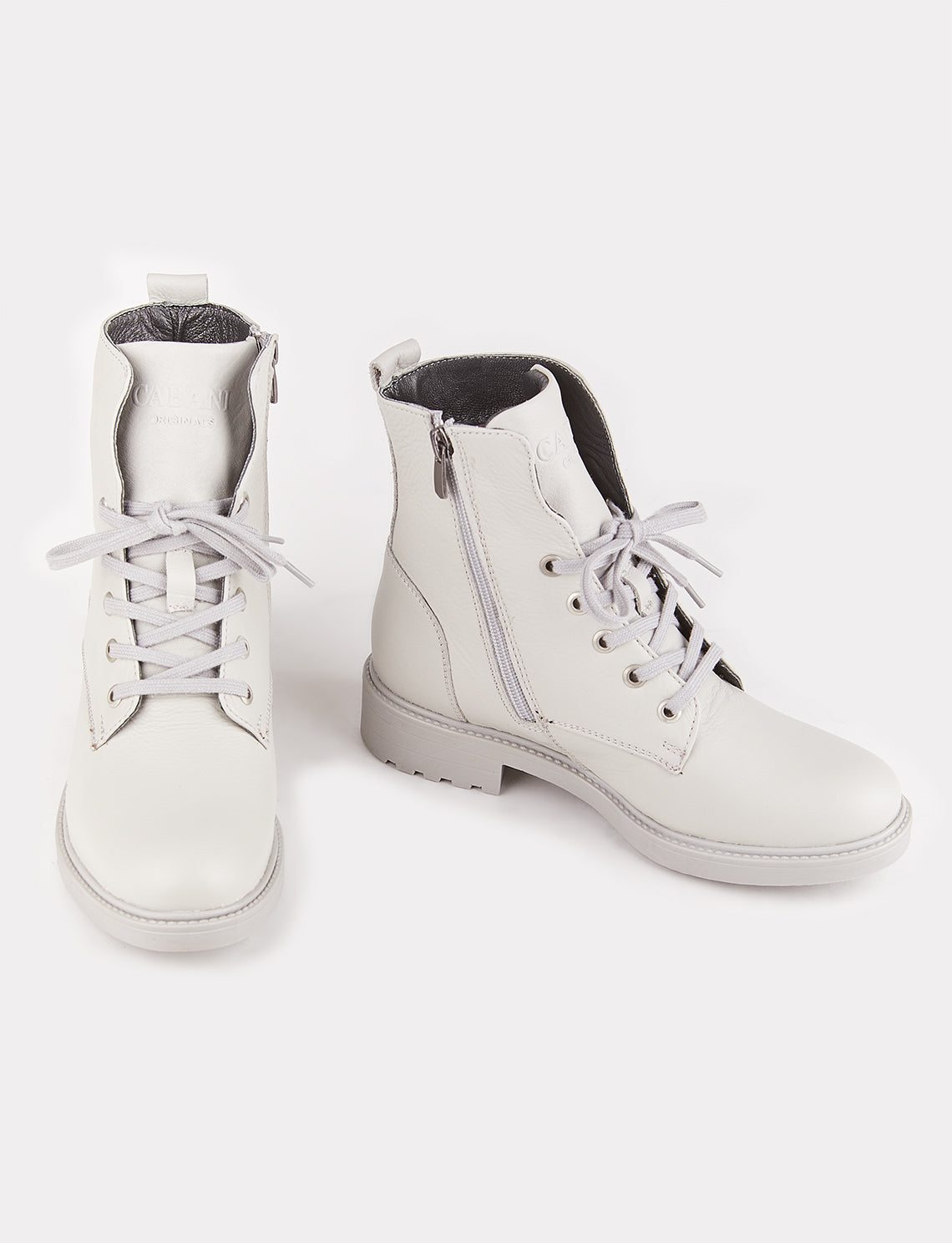 Cabani 261E1452 Kadın %100 Hakiki Deri Sneaker Bot 1076 Gri Ufak Kırma