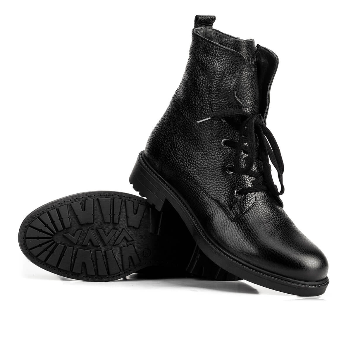 Cabani 261E1452 Kadın %100 Hakiki Deri Sneaker Bot Siyah
