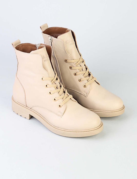 Cabani 261E1452 Kadın %100 Hakiki Deri Sneaker Bot 110 Bej Napa