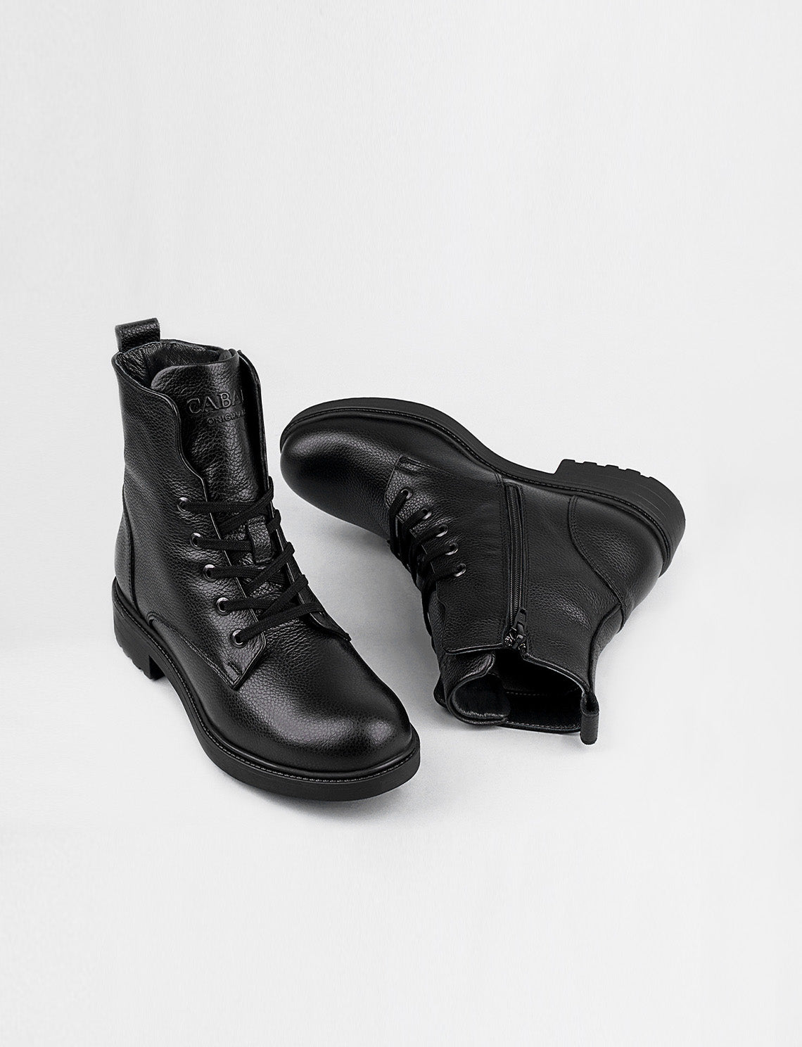 Cabani 261E1452 Kadın %100 Hakiki Deri Sneaker Bot 017 -Siyah Analin