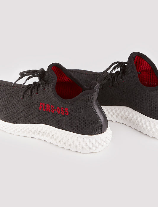 Cabani 329B1438  Erkek Triko Sneaker Ayakkabı 013 Siyah Triko Beyaz Taban