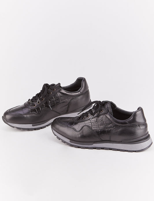 Cabani 460M1450 Erkek %100 Hakiki Deri sneaker &spor Siyah