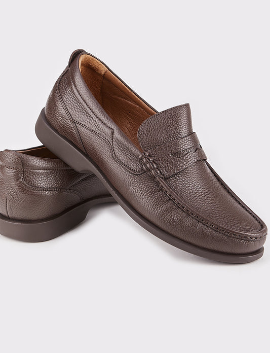 Cabani 121M284 Erkek %100 Hakiki Deri loafer & makosen 029 Kahve Geyik