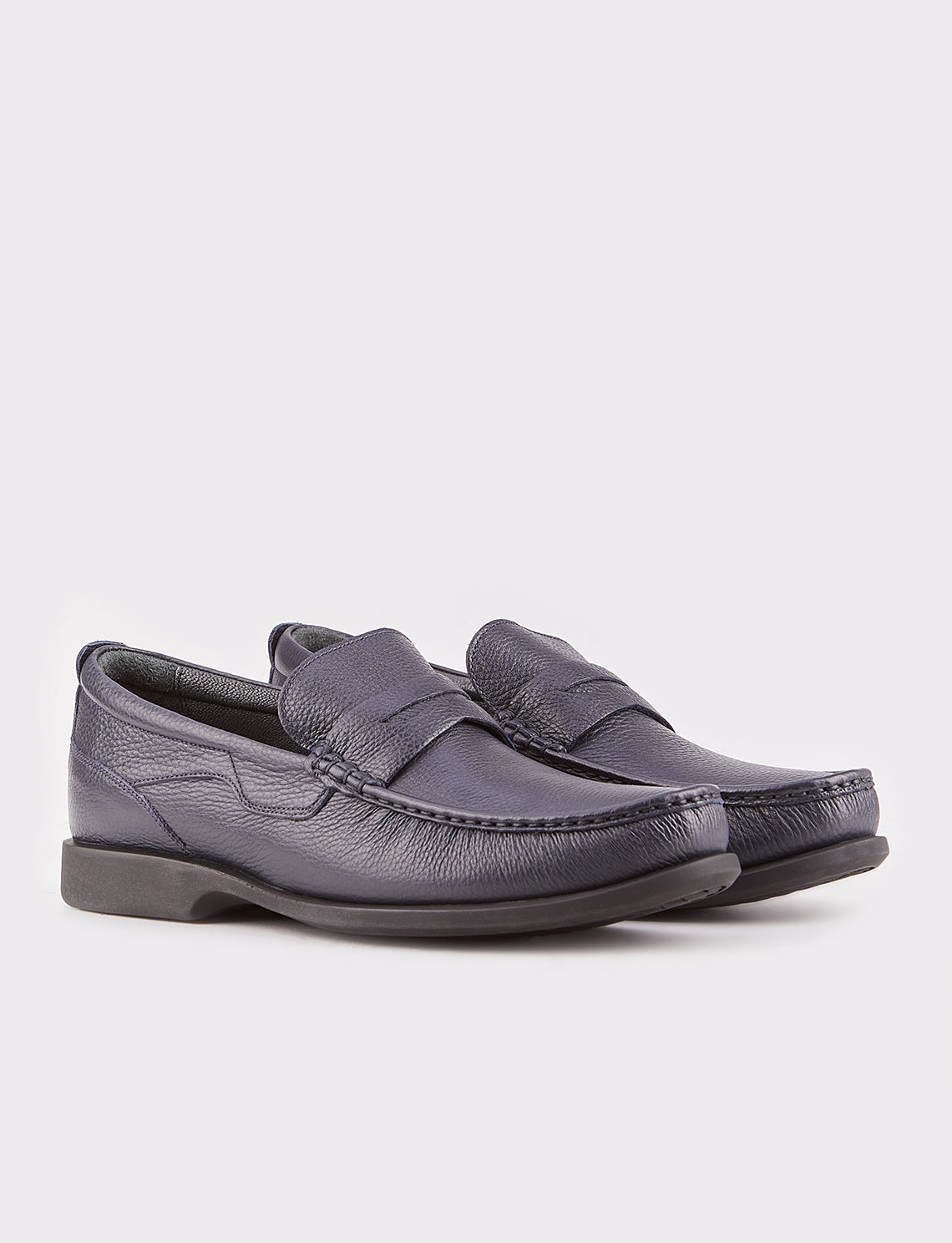 Cabani 121M284 Erkek %100 Hakiki Deri loafer & makosen 1116 Lacivert Geyik