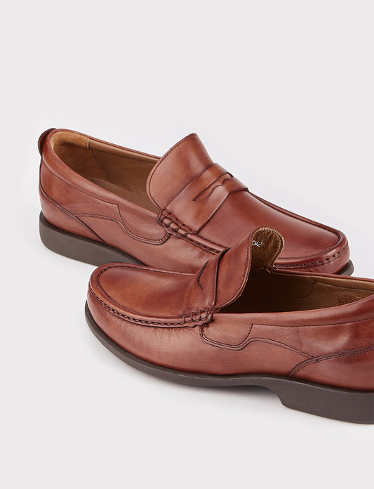 Cabani 121M284 Erkek %100 Hakiki Deri loafer & makosen 584 Fındık Sanetta