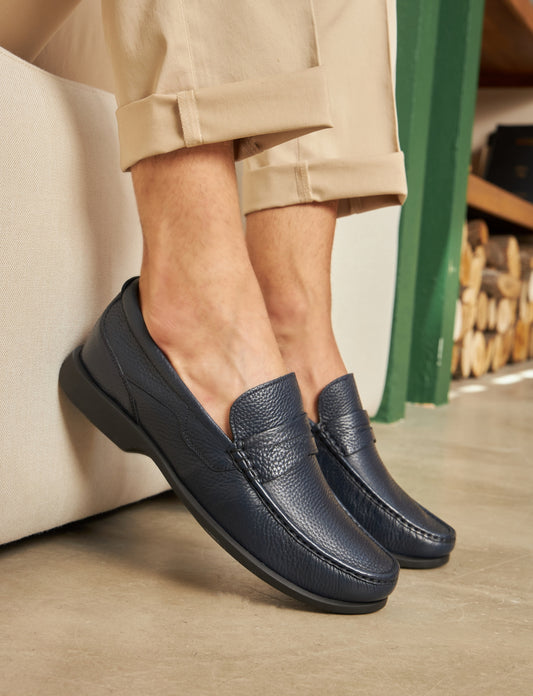 Cabani 121M284 Erkek %100 Hakiki Deri loafer & makosen Lacivert