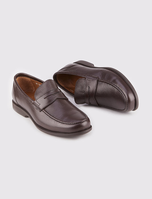 Cabani 121M1417 Erkek %100 Hakiki Deri loafer & makosen 327 Kahve Kırma Floter