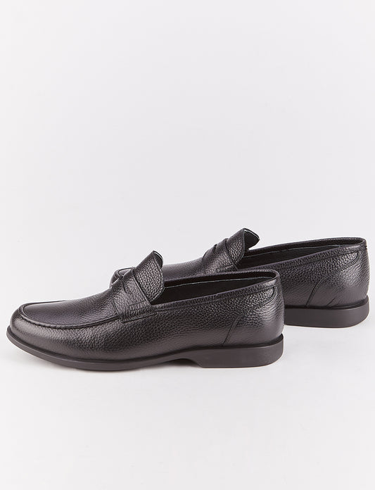 Cabani 121M1417 Erkek %100 Hakiki Deri loafer & makosen Siyah