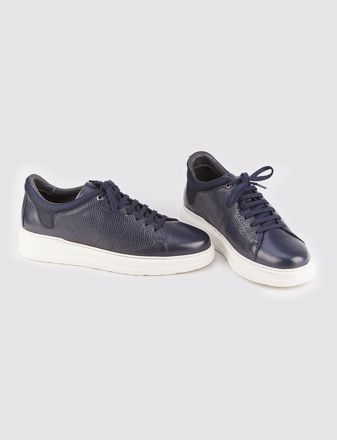 Cabani 184M1392 Erkek %100 Hakiki Deri sneaker &spor Lacivert