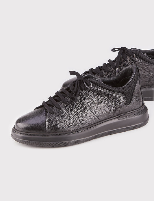 Cabani 184M1392 Erkek %100 Hakiki Deri sneaker &spor Siyah
