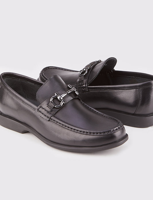 Cabani 121M1133 Erkek %100 Hakiki Deri loafer & makosen 017 -Siyah Analin