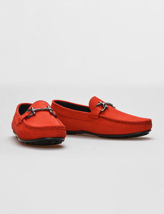 Cabani 010M823 Erkek Nubuk Hakiki Deri loafer & makosen 170 Kırmızı Nubuk