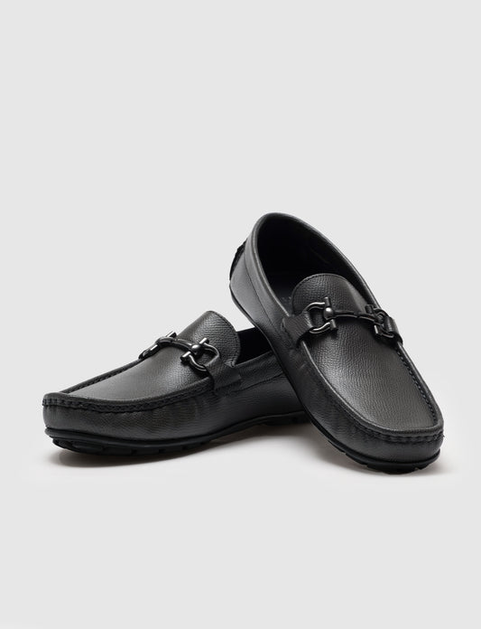 Cabani 010M823 Erkek %100 Hakiki Deri loafer & makosen 993 Gri İthal Vuitton Baskılı