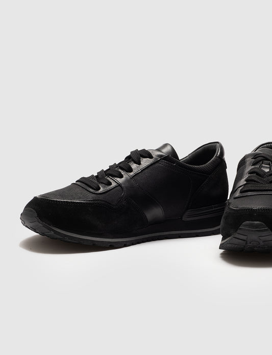 Cabani 175M1316 Erkek Süet Hakiki Deri sneaker &spor Siyah