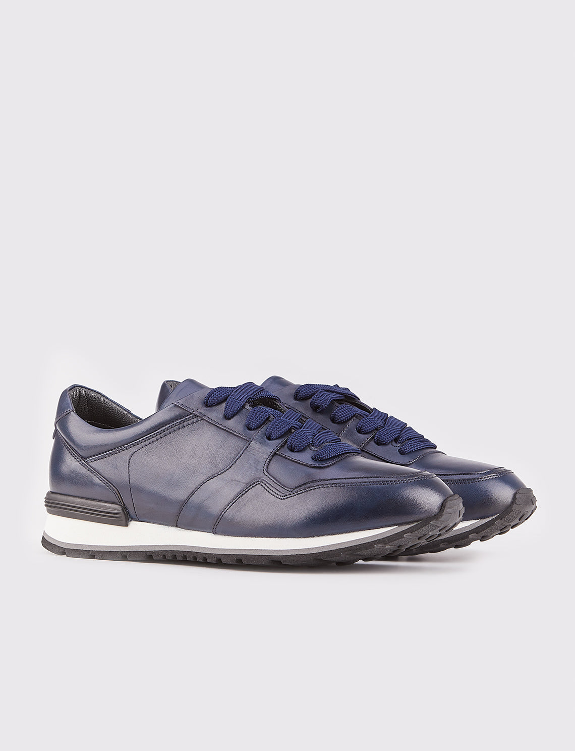 Cabani 175M1316 Erkek %100 Hakiki Deri sneaker &spor 790 Lacivert Antik