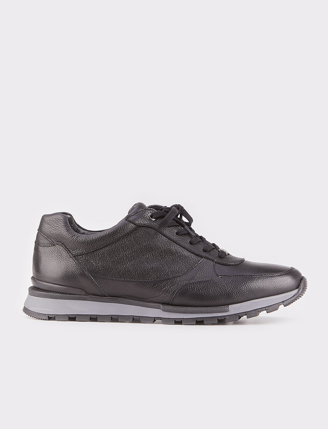 Cabani 460C548 Erkek %100 Hakiki Deri sneaker &spor 464 Siyah Ufak Kırma