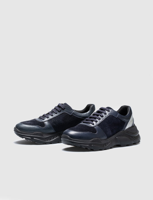 Cabani 256B1463 Kadın %100 Hakiki Deri sneaker &spor Lacivert