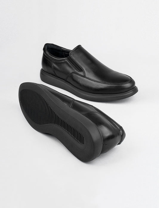 Cabani 114M1415 Erkek %100 Hakiki Deri Sneaker Ayakkabı 017 Siyah Antik-Siyah Geyik