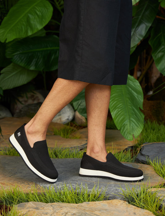 Cabani CA-343 Erkek Triko Sneaker Ayakkabı Siyah-01