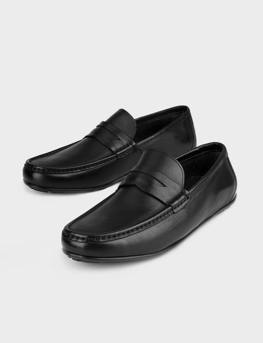 Cabani 010M1494 Erkek %100 Hakiki Deri Sneaker Ayakkabı Siyah