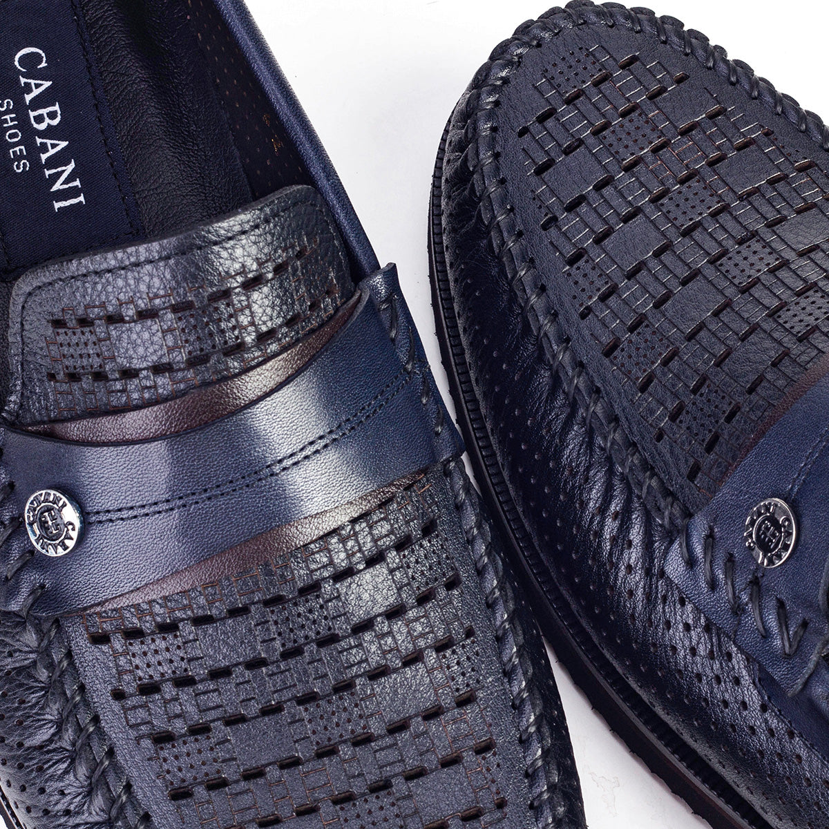 Cabani 1395 Erkek %100 Hakiki Deri Sneaker Ayakkabı Lacivert