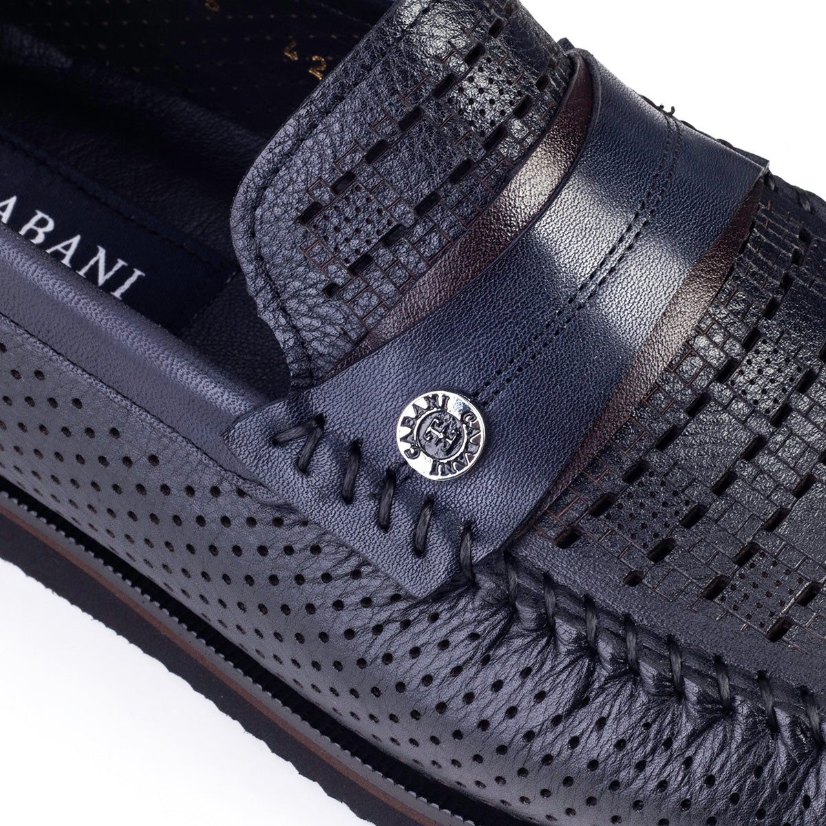 Cabani 1395 Erkek %100 Hakiki Deri Sneaker Ayakkabı Lacivert