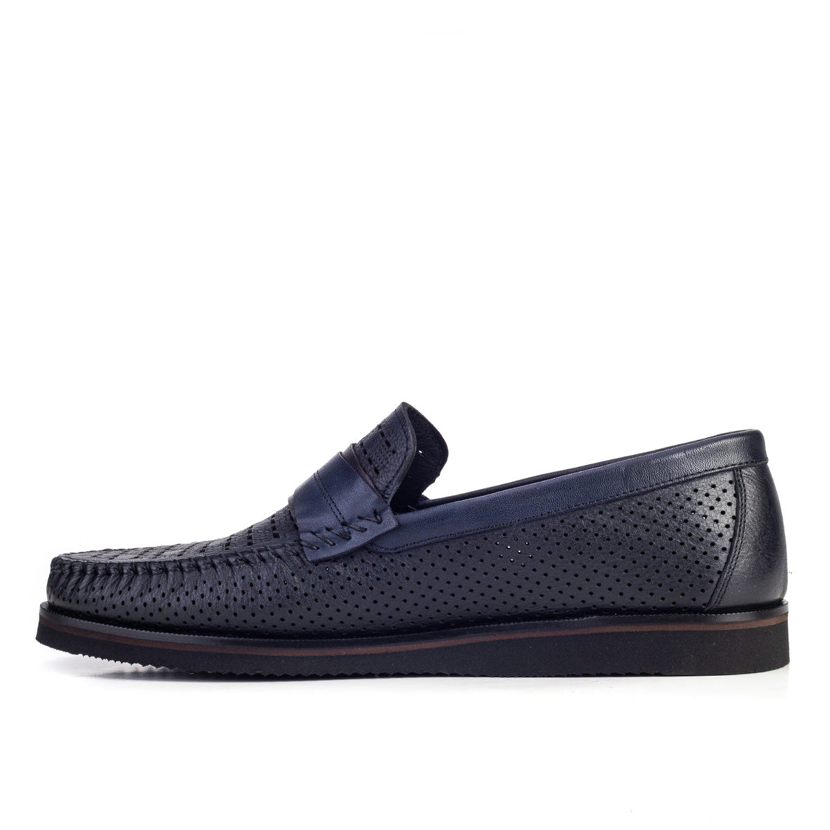 Cabani 1395 Erkek %100 Hakiki Deri Sneaker Ayakkabı Lacivert