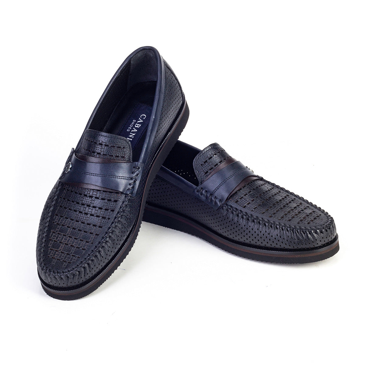 Cabani 1395 Erkek %100 Hakiki Deri Sneaker Ayakkabı Lacivert