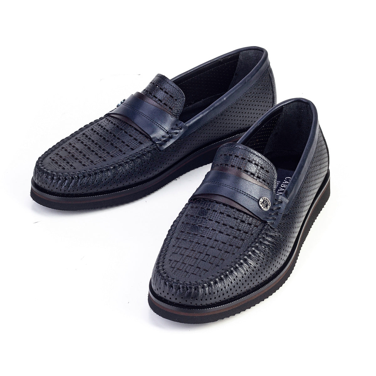 Cabani 1395 Erkek %100 Hakiki Deri Sneaker Ayakkabı Lacivert